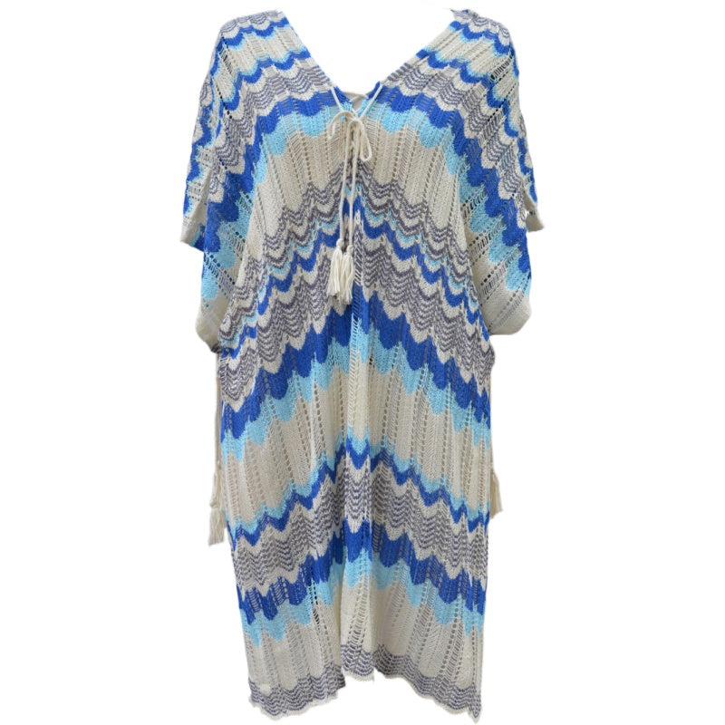 Summer Bohemian V-neck Beach Beach Cover Up Sun Protection Clothing for Women Bella Mia